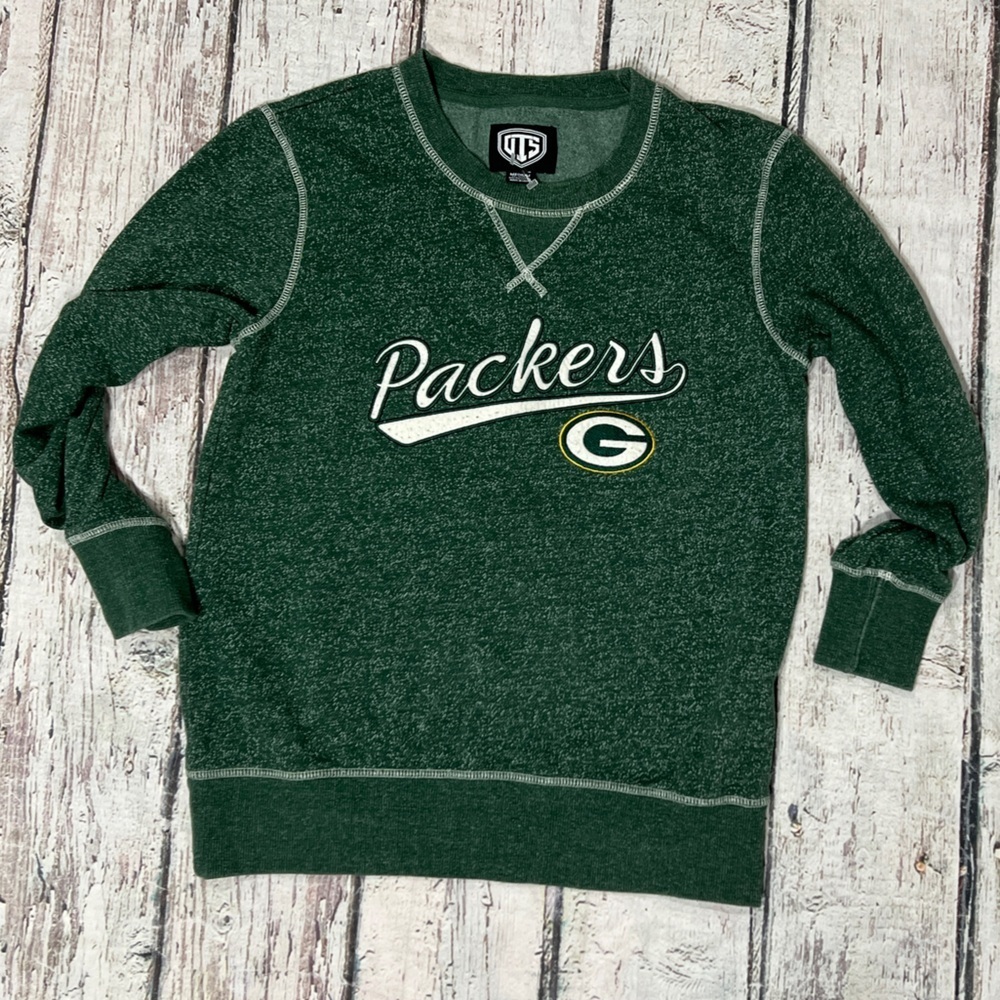 Green Bay Packers Stitched Women's Crewneck Pullover NFL Football Sweatshirt